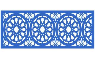 Decorative floral patterns, geometric template for cnc laser cutting vector