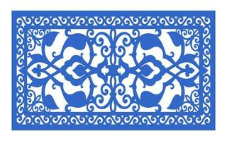 Decorative floral patterns, geometric template for cnc laser cutting vector