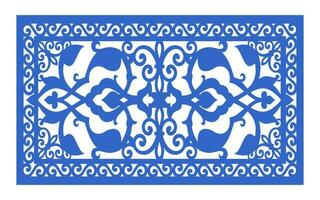 Decorative floral patterns, geometric template for cnc laser cutting vector