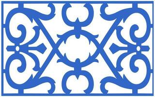 Decorative floral patterns, geometric template for cnc laser cutting vector