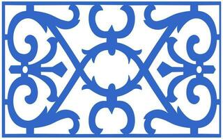 Decorative floral patterns, geometric template for cnc laser cutting vector