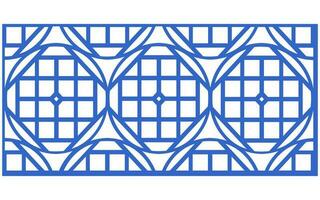 Decorative floral patterns, geometric template for cnc laser cutting vector