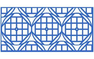 Decorative floral patterns, geometric template for cnc laser cutting vector