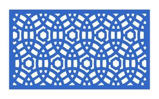 Decorative floral patterns, geometric template for cnc laser cutting vector