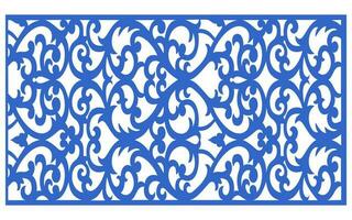 Decorative floral patterns, geometric template for cnc laser cutting vector
