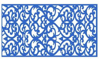 Decorative floral patterns, geometric template for cnc laser cutting vector