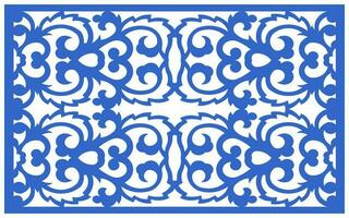 Decorative floral patterns, geometric template for cnc laser cutting vector