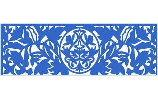 Decorative floral patterns, geometric template for cnc laser cutting vector