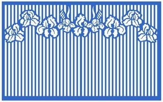 Decorative floral patterns, geometric template for cnc laser cutting vector