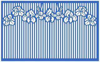 Decorative floral patterns, geometric template for cnc laser cutting vector