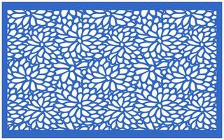 Decorative floral patterns, geometric template for cnc laser cutting vector