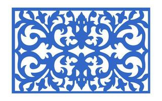 Decorative floral patterns, geometric template for cnc laser cutting vector