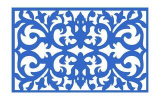 Decorative floral patterns, geometric template for cnc laser cutting vector