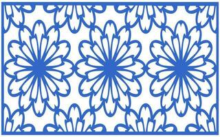 Decorative floral patterns, geometric template for cnc laser cutting vector