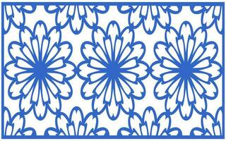 Decorative floral patterns, geometric template for cnc laser cutting vector