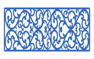 Decorative floral patterns, geometric template for cnc laser cutting vector