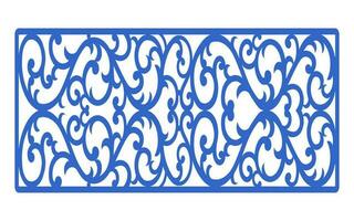 Decorative floral patterns, geometric template for cnc laser cutting vector