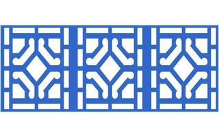 Decorative floral patterns, geometric template for cnc laser cutting vector