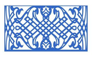 Decorative floral patterns, geometric template for cnc laser cutting vector