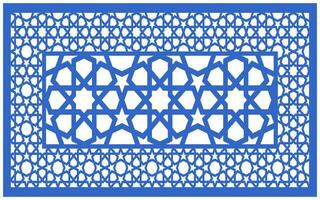 Decorative floral patterns, geometric template for cnc laser cutting vector