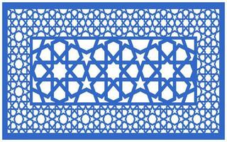 Decorative floral patterns, geometric template for cnc laser cutting vector