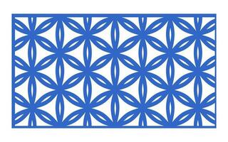 Decorative floral patterns, geometric template for cnc laser cutting vector