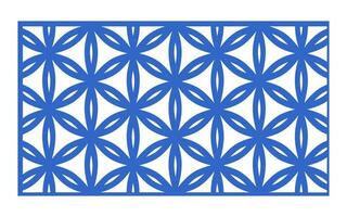 Decorative floral patterns, geometric template for cnc laser cutting vector