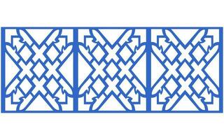 Decorative floral patterns, geometric template for cnc laser cutting vector
