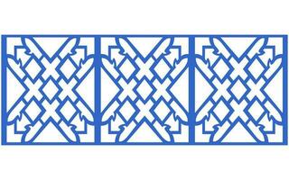 Decorative floral patterns, geometric template for cnc laser cutting vector