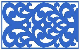 Decorative floral patterns, geometric template for cnc laser cutting vector