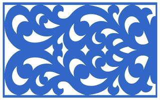 Decorative floral patterns, geometric template for cnc laser cutting vector