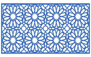 Decorative floral patterns, geometric template for cnc laser cutting vector