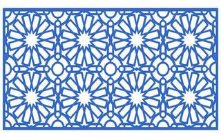 Decorative floral patterns, geometric template for cnc laser cutting vector