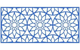 Decorative floral patterns, geometric template for cnc laser cutting vector