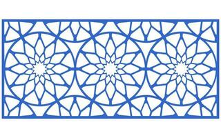 Decorative floral patterns, geometric template for cnc laser cutting vector