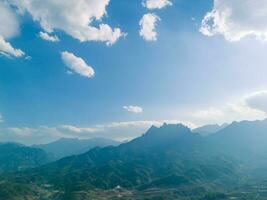 Majestic mountain scenery in the North West Vietnam. photo