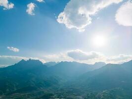 Majestic mountain scenery in the North West Vietnam. photo