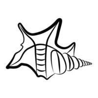 Triton shell vector icon design. Marine world flat icon.