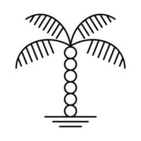 Geometric palm tree vector icon design. Bohemian flat icon.