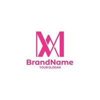 MA Pink Logo Design Vector