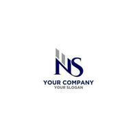 NS Accounting Logo Design Vector