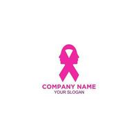 October Fight Breast Cancer Logo Design Vector