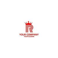 r Rey logo diseño vector