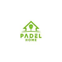 padel hogar logo diseño vector