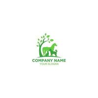 Nature Animal Veterinary Logo Design Vector