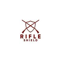 Rifle Shield Secure Logo vector