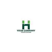 sencillo hn logo diseño vector