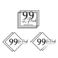 99 logo diseño vector