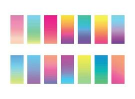 Simple pastel color gradient collection palette vector