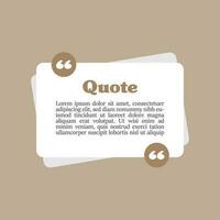 Quotes or testimonial blank template vector